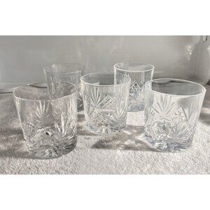 S/5 Edinburgh Crystal Star of Edinburgh Whiskey Glass 8062127 Drinkware Elegant